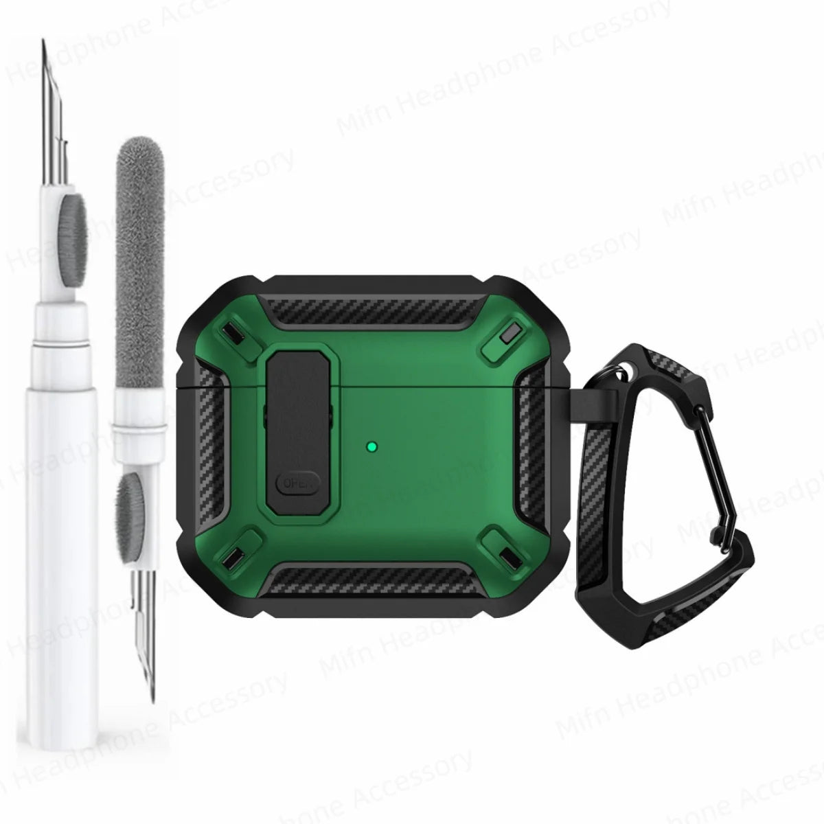 MILITARY HARD SHELL AIRPODS 4 COVER WITH KEYCHAIN