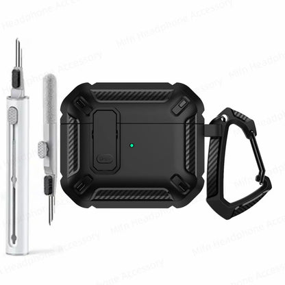 MILITARY HARD SHELL AIRPODS 4 COVER WITH KEYCHAIN