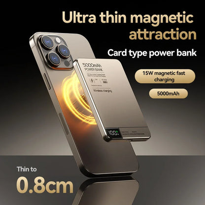 MAGNETIC 10,000MAH WIRELESS POWER BANK FOR MAGSAFE IPHONE 12–16 – FAST, SLIM, PORTABLE