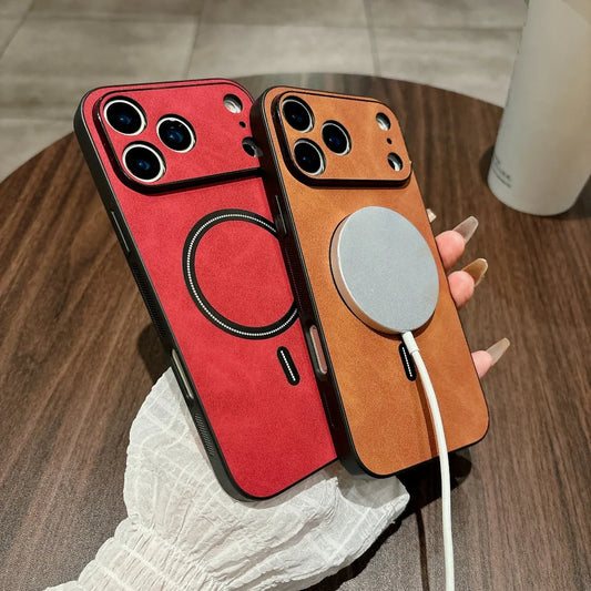 MAGNETIC LEATHER CASE FOR IPHONE 17 SERIES