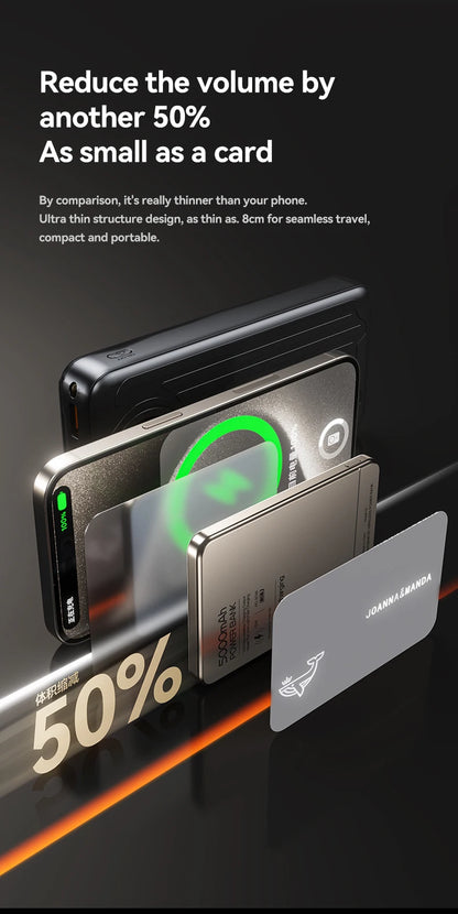 MAGNETIC 10,000MAH WIRELESS POWER BANK FOR MAGSAFE IPHONE 12–16 – FAST, SLIM, PORTABLE