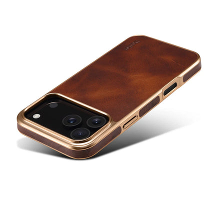 LUXURY OIL WAX TEXTURE LEATHER CASE FOR IPHONE 17 SERIES