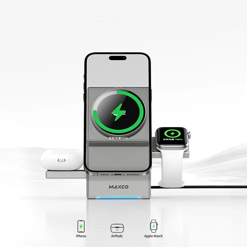 QI2 15W 3-IN-1 MAGNETIC CHARGER – IPHONE | WATCH | AIRPODS