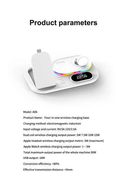 WIRELESS FAST CHARGER STAND FOR IPHONE 12–15 PRO MAX – PORTABLE & FOLDABLE