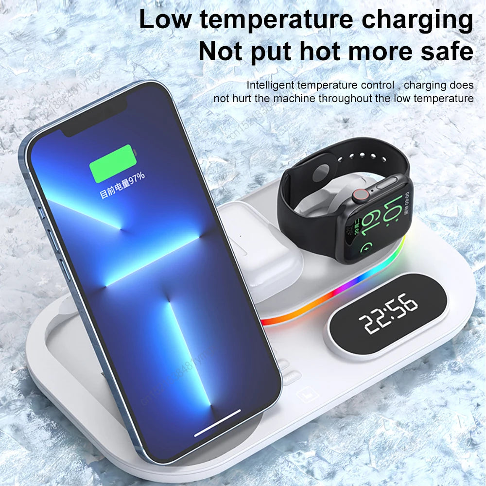 WIRELESS FAST CHARGER STAND FOR IPHONE 12–15 PRO MAX – PORTABLE & FOLDABLE