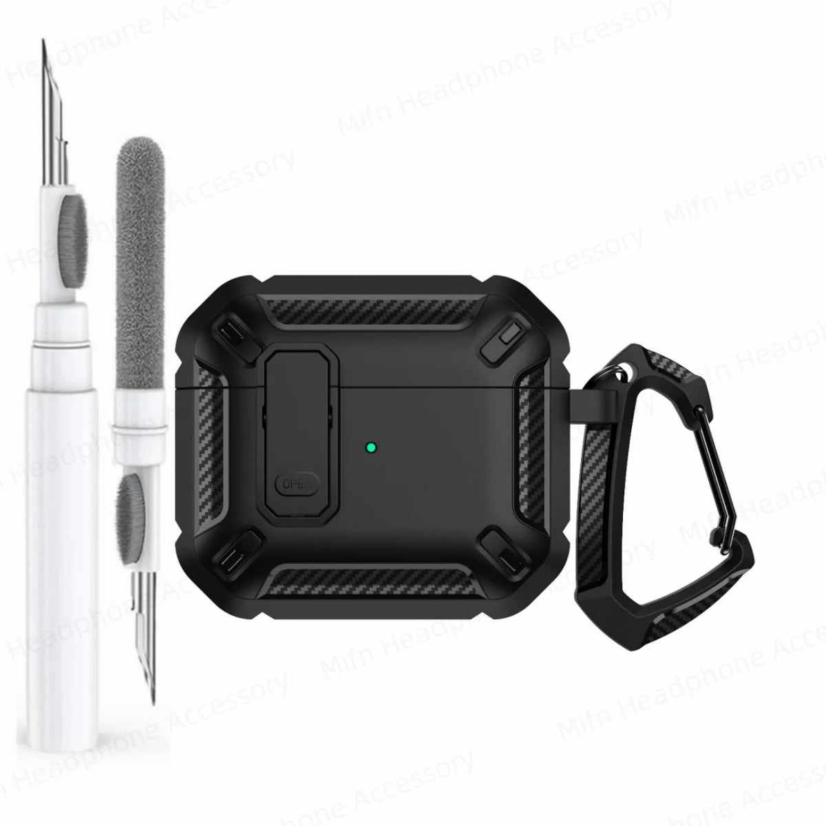 MILITARY HARD SHELL AIRPODS 4 COVER WITH KEYCHAIN