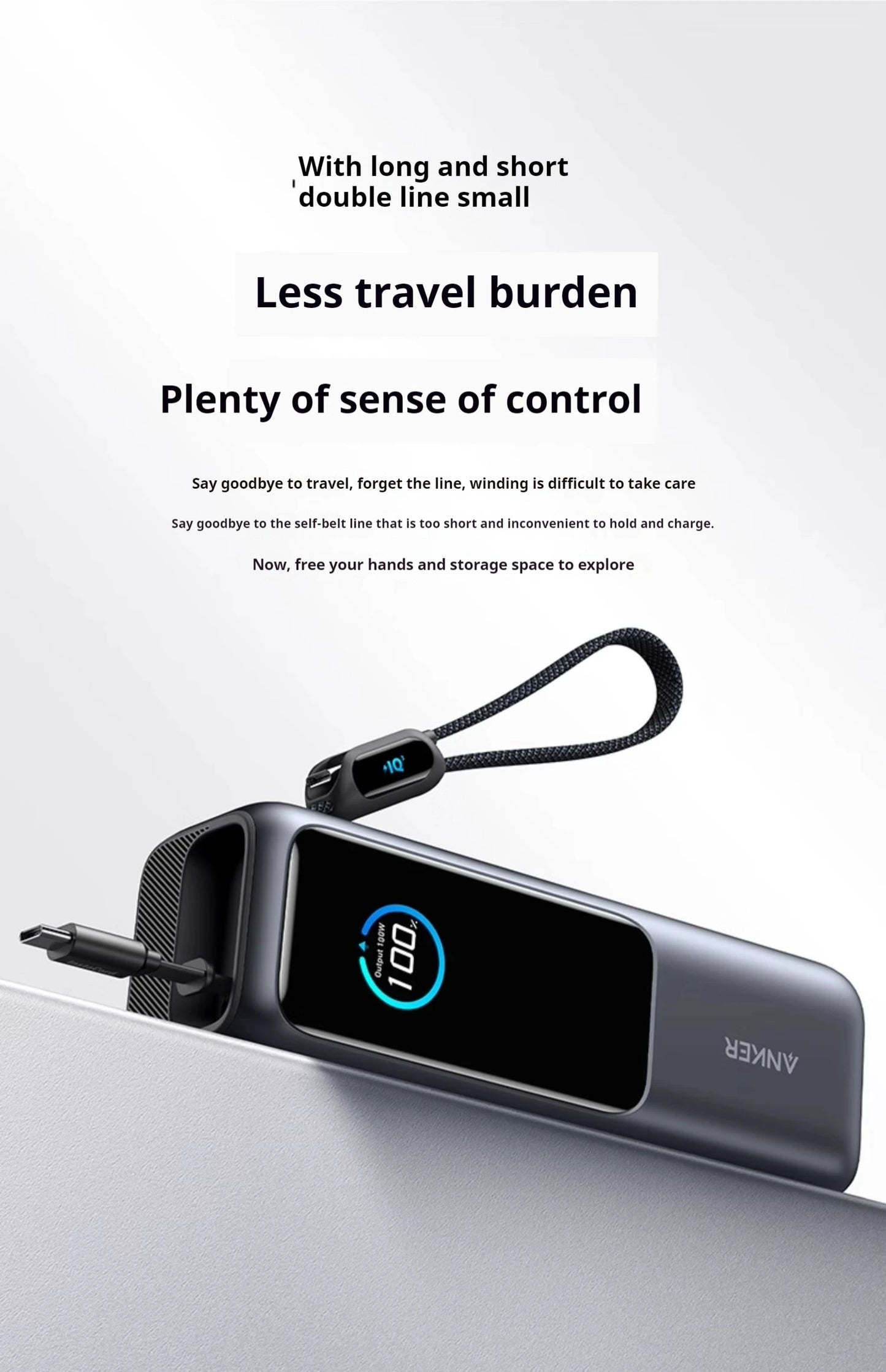 ANKER ZOLO 25,000MAH 165W FAST CHARGE POWER BANK WITH CABLES
