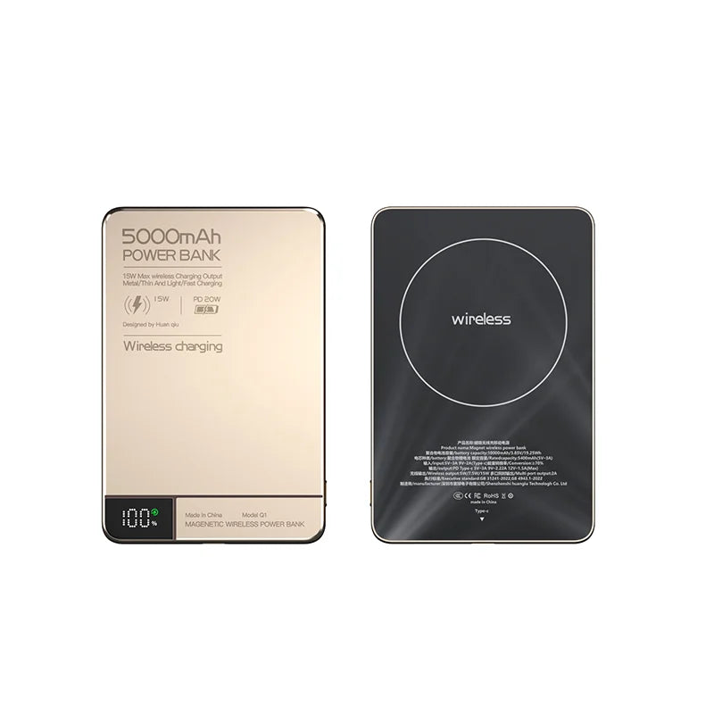 MAGNETIC 10,000MAH WIRELESS POWER BANK FOR MAGSAFE IPHONE 12–16 – FAST, SLIM, PORTABLE