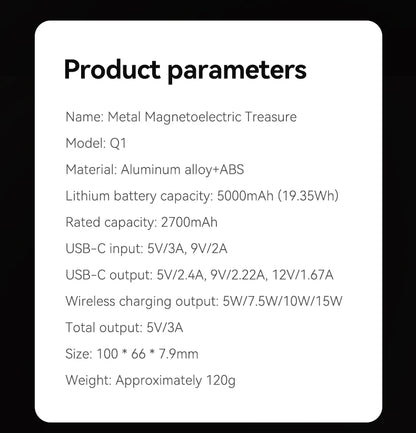 MAGNETIC 10,000MAH WIRELESS POWER BANK FOR MAGSAFE IPHONE 12–16 – FAST, SLIM, PORTABLE