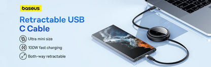 BASEUS 60W RETRACTABLE USB-C FAST CHARGING CABLE