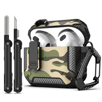 MILITARY HARD SHELL AIRPODS 4 COVER WITH KEYCHAIN