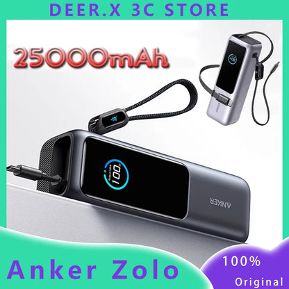 ANKER ZOLO 25,000MAH 165W FAST CHARGE POWER BANK WITH CABLES
