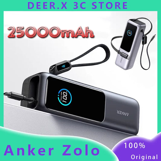 ANKER ZOLO 25,000MAH 165W FAST CHARGE POWER BANK WITH CABLES