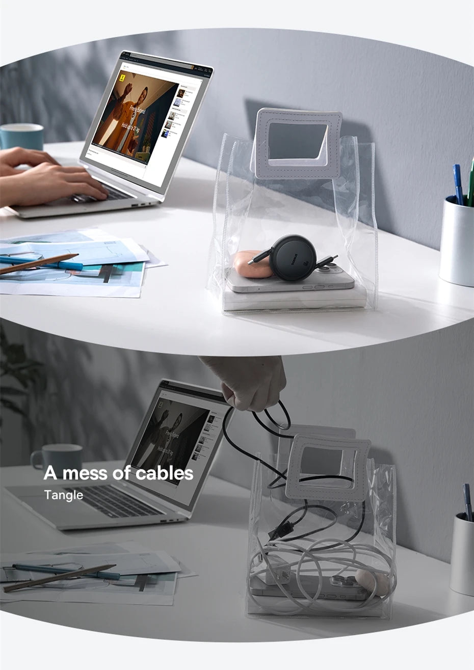 BASEUS 60W RETRACTABLE USB-C FAST CHARGING CABLE