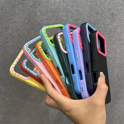 SILICONE MATTE DOUBLE COLOUR CASE FOR IPHONE 17 SERIES
