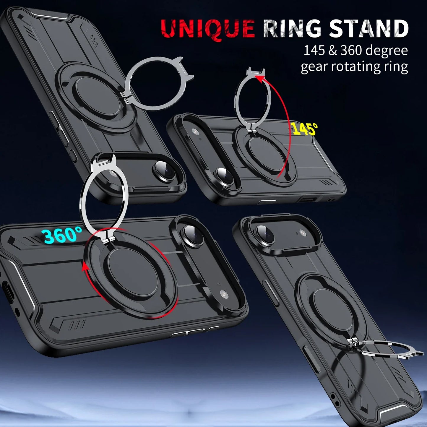 IMPACT RESISTANT STAND RING CASE -IPHONE AIR