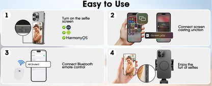 Magnetic Selfie Monitor Screen w/ Remote for iPhone & Android