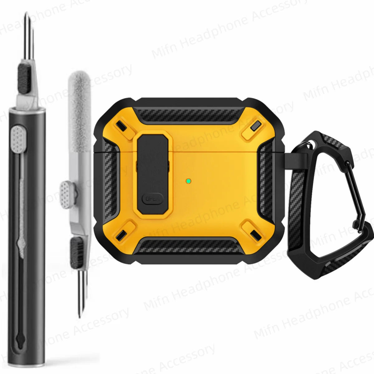 MILITARY HARD SHELL AIRPODS 4 COVER WITH KEYCHAIN