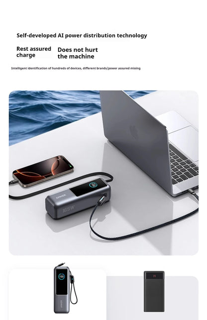 ANKER ZOLO 25,000MAH 165W FAST CHARGE POWER BANK WITH CABLES