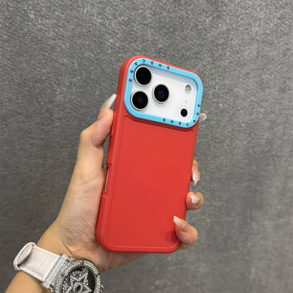 SILICONE MATTE DOUBLE COLOUR CASE FOR IPHONE 17 SERIES
