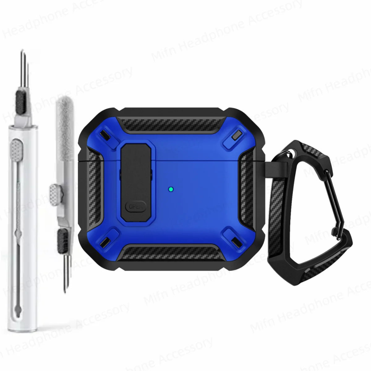 MILITARY HARD SHELL AIRPODS 4 COVER WITH KEYCHAIN