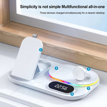 WIRELESS FAST CHARGER STAND FOR IPHONE 12–15 PRO MAX – PORTABLE & FOLDABLE