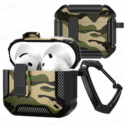 MILITARY HARD SHELL AIRPODS 4 COVER WITH KEYCHAIN