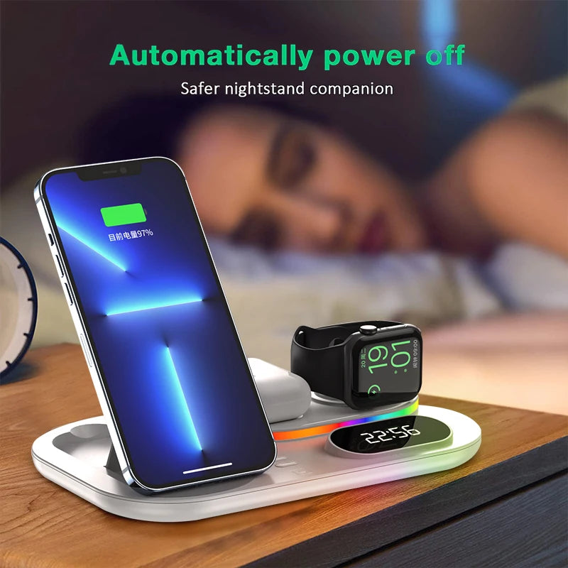 WIRELESS FAST CHARGER STAND FOR IPHONE 12–15 PRO MAX – PORTABLE & FOLDABLE