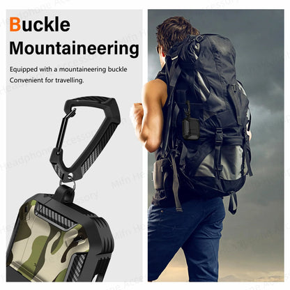 MILITARY HARD SHELL AIRPODS 4 COVER WITH KEYCHAIN