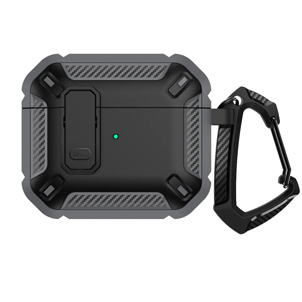 MILITARY HARD SHELL AIRPODS 4 COVER WITH KEYCHAIN