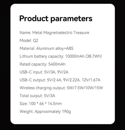 MAGNETIC 10,000MAH WIRELESS POWER BANK FOR MAGSAFE IPHONE 12–16 – FAST, SLIM, PORTABLE