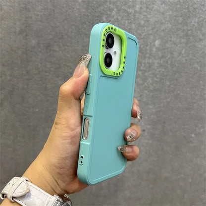 SILICONE MATTE DOUBLE COLOUR CASE FOR IPHONE 17 SERIES