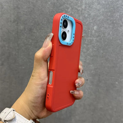 SILICONE MATTE DOUBLE COLOUR CASE FOR IPHONE 17 SERIES