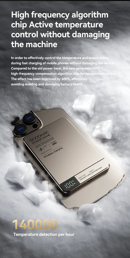 MAGNETIC 10,000MAH WIRELESS POWER BANK FOR MAGSAFE IPHONE 12–16 – FAST, SLIM, PORTABLE