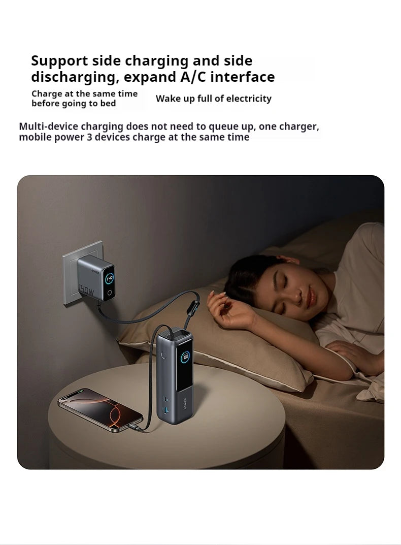 ANKER ZOLO 25,000MAH 165W FAST CHARGE POWER BANK WITH CABLES