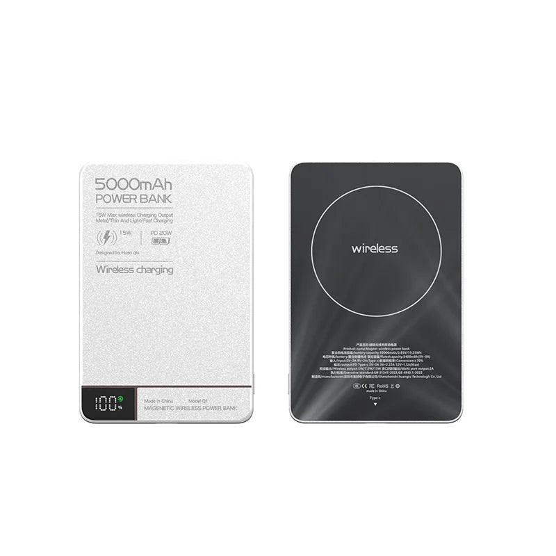 MAGNETIC 10,000MAH WIRELESS POWER BANK FOR MAGSAFE IPHONE 12–16 – FAST, SLIM, PORTABLE