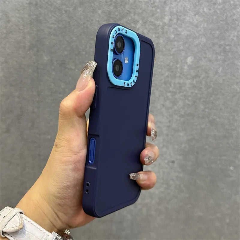 SILICONE MATTE DOUBLE COLOUR CASE FOR IPHONE 17 SERIES