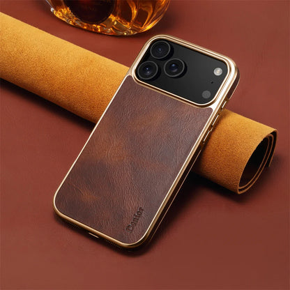 LUXURY OIL WAX TEXTURE LEATHER CASE FOR IPHONE 17 SERIES