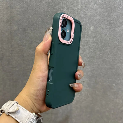 SILICONE MATTE DOUBLE COLOUR CASE FOR IPHONE 17 SERIES