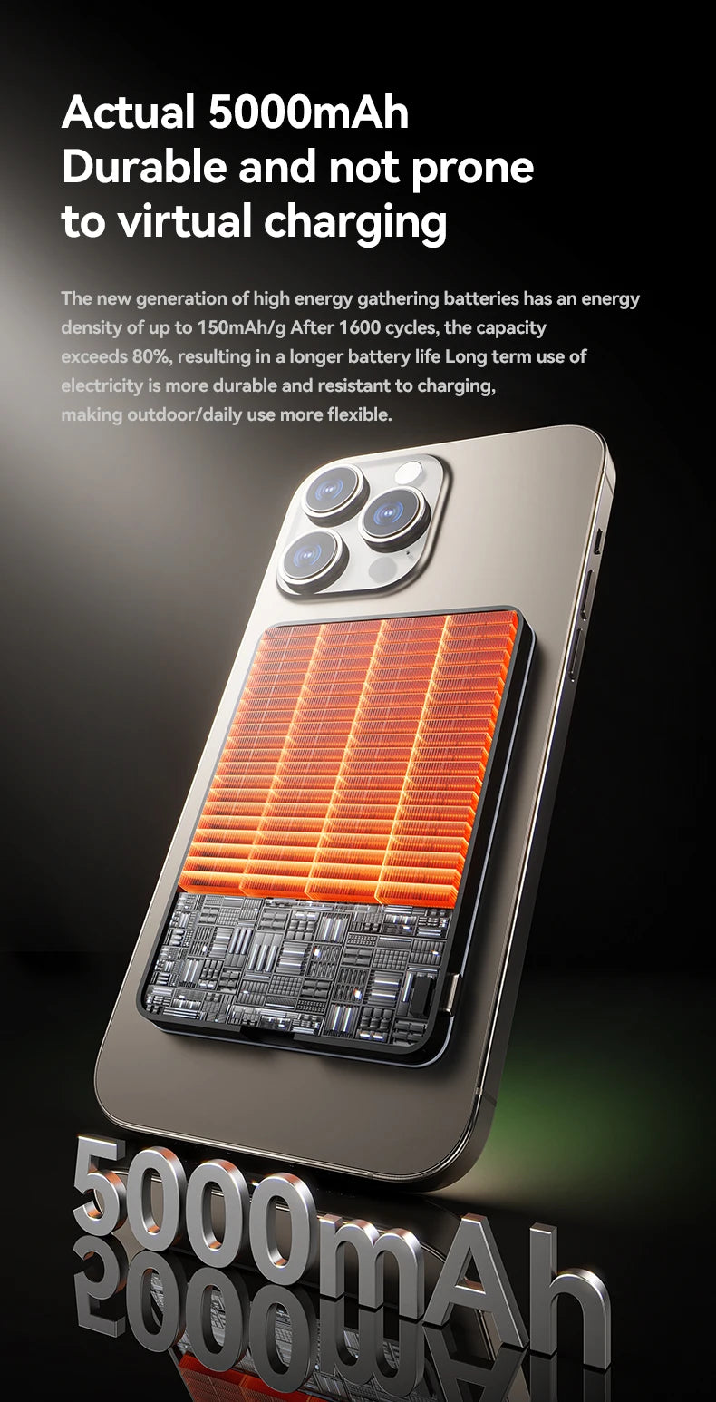 MAGNETIC 10,000MAH WIRELESS POWER BANK FOR MAGSAFE IPHONE 12–16 – FAST, SLIM, PORTABLE