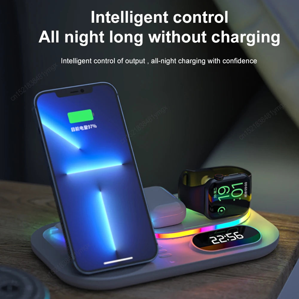 WIRELESS FAST CHARGER STAND FOR IPHONE 12–15 PRO MAX – PORTABLE & FOLDABLE