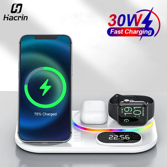 WIRELESS FAST CHARGER STAND FOR IPHONE 12–15 PRO MAX – PORTABLE & FOLDABLE
