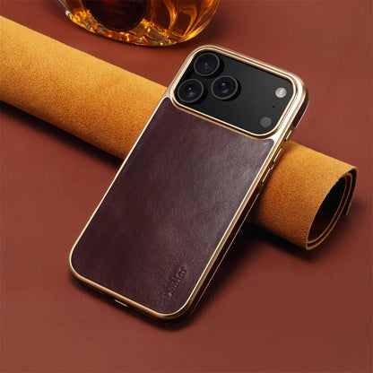 LUXURY OIL WAX TEXTURE LEATHER CASE FOR IPHONE 17 SERIES