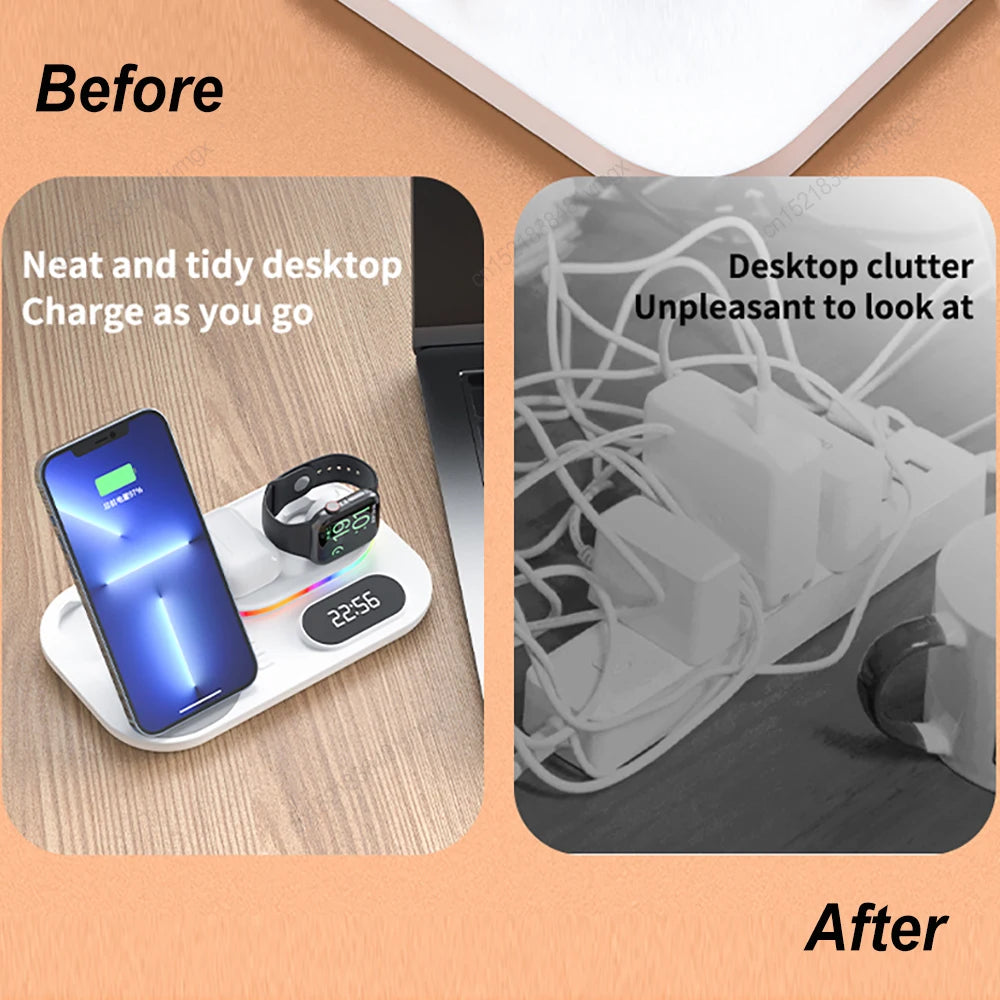 WIRELESS FAST CHARGER STAND FOR IPHONE 12–15 PRO MAX – PORTABLE & FOLDABLE