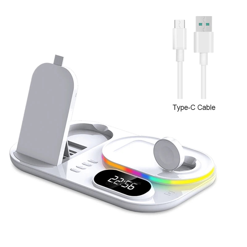 WIRELESS FAST CHARGER STAND FOR IPHONE 12–15 PRO MAX – PORTABLE & FOLDABLE